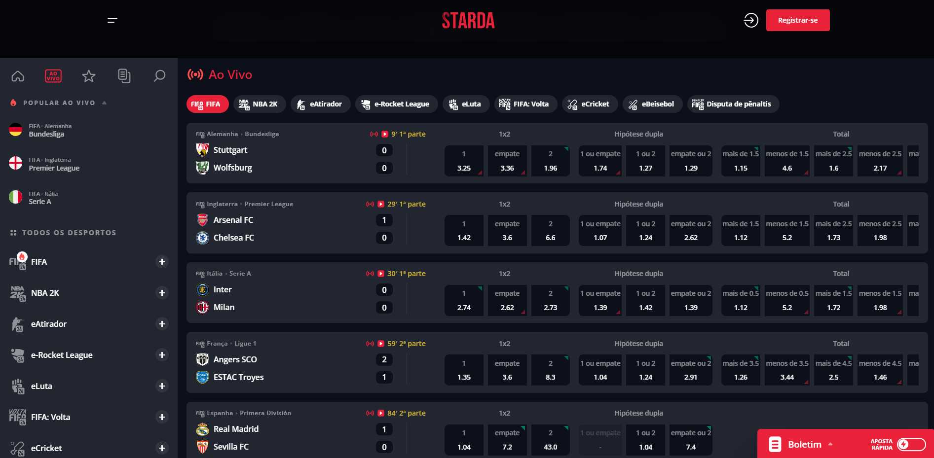 darts online betting